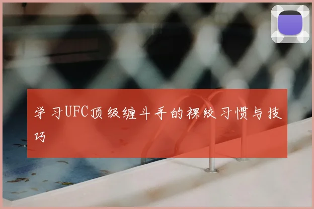 学习UFC顶级缠斗手的裸绞习惯与技巧
