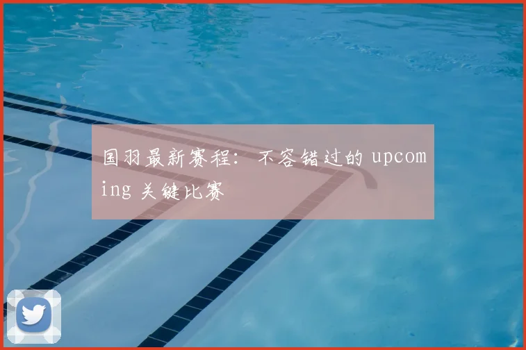 国羽最新赛程：不容错过的 upcoming 关键比赛
